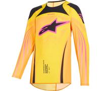 Alpinestars Supertech Nomur Maglia Motocross Giovanile, Arancione/Giallo, Taglia S