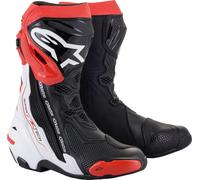 Alpinestars Supertech R Stivali moto, nero-bianco-rosso, taglia 44 per maschi