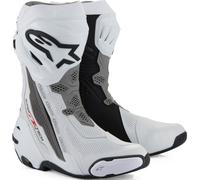 Stivali da moto Alpinestars Supertech R Vented Bianco-Grigio chiaro-Nero 45