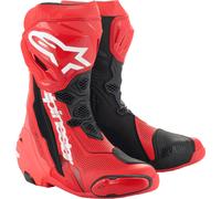 Alpinestars Supertech R Vented, stivali perforati 48 EU male Rosso Chiaro/Rosso Fluo/Nero