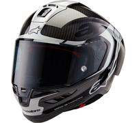 Alpinestars Supertech R10 Element Carbon Casco, nero-argento, taglia L per maschi