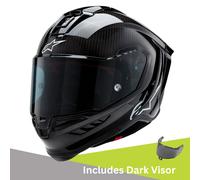 SUPERTECH R10 SOLID HELMET ECE06/DOT/FIM BLACK CARBON M&G | ALPINESTARS | MotoCh