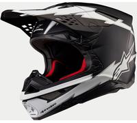 Alpinestars Supertech S-M10 Ampress 2024 Casco Motocross, nero-bianco, taglia 2XL per maschi