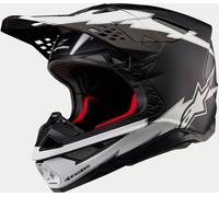Alpinestars Supertech S-M10 Ampress 2024 Casco Motocross, nero opaco/bianco, Taglia L (59/60)