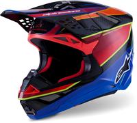 Casco da motocross Alpinestars Supertech S-M10 Era blu-rosso-giallo fluo S