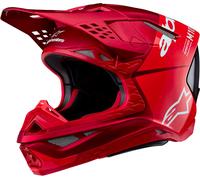 Alpinestars Supertech M10 Flood, casco da motocross XS male Rosso Fluo/Rosso/Bianco