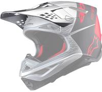 Alpinestars Supertech S-M10 Flood, picco male Argento/Nero Opaco/Rosso Fluo