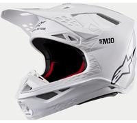 Alpinestars Supertech S-M10 Solid 2024 Casco Motocross, Bianco, Taglia S (55/56)