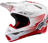 Alpinestars Supertech S-M10 Unite 2024 Casco Motocross, bianco-rosso, taglia S per maschi