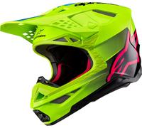 Alpinestars Supertech S-M10 Unite, casco da motocross S male Giallo Fluo/Nero/Fucsia