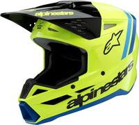 Alpinestars SM3 Radium Casco da motocross giovanile, nero-giallo, taglia M