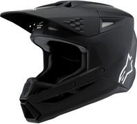 Alpinestars Supertech S-M3 Solid, casco da motocross per giovani S male Nero Opaco