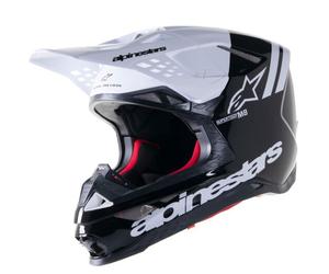 Alpinestars Supertech S-M8 Radium 2 Casco da motocross bianco e nero L