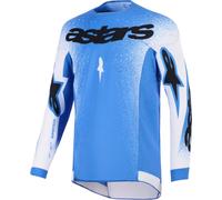 Alpinestars Supertech Scenz Maglia da motocross, bianco-blu, taglia M per maschi