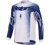 Alpinestars Supertech Scenz Maglia da motocross, grigio-blu, taglia S per maschi