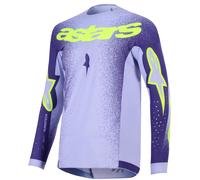 Alpinestars Supertech Scenz Maglia da motocross, porpora-giallo, taglia L per maschi