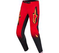 Alpinestars Supertech Scenz Pantaloni da motocross, nero-rosso-giallo, taglia 30 per maschi