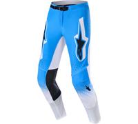 Alpinestars Supertech Scenz Pantaloni da motocross, bianco-blu, taglia 32 per maschi