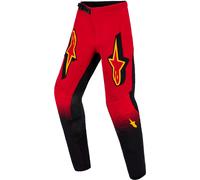 Alpinestars Supertech Scenz Pantaloni Motocross Bambini, nero-rosso-giallo, taglia 26