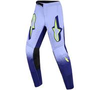 Alpinestars Supertech Scenz Pantaloni Motocross Bambini, viola/giallo neon, Taglia 22