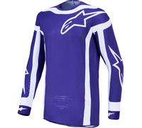 Alpinestars Supertech Vesta Maglia Motocross, blu/bianco, Taglia 2XL