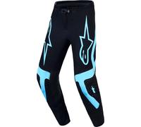 Alpinestars Supertech Vesta Pantaloni da motocross, nero/turchese, Taglia 40