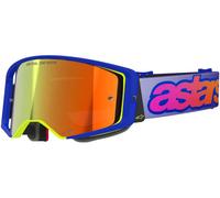 Maschera Alpinestars Supertech Vision Vista Blu Giallo Viola Motocross Enduro
