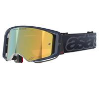 Maschera Alpinestars Supertech Vision Vista Nero Oro Specchio Motocross Enduro