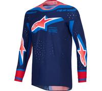 Maglia Cross Alpinestars Supertech Vista Blu Navy/Corallo Acceso/CobaltoS Blu Navy,Corallo Acceso,Cobalto