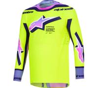 Alpinestars Supertech Vista Maglia da motocross, porpora-giallo, taglia M per maschi