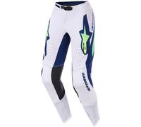 Pantaloni da motocross Alpinestars Supertech Vista grigio chiaro-giallo fluo-verde-blu-rosa 34