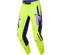 Pantaloni da motocross Alpinestars Supertech Vista giallo fluo-viola-nero 34