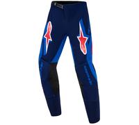 Alpinestars Supertech Vista Pantaloni Motocross Bambini, rosso-blu, taglia 24