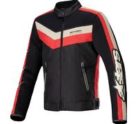 Alpinestars T-Dyno Air Giacca tessile da moto, nero-rosso-beige, taglia S per maschi