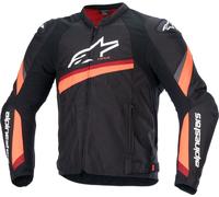 Alpinestars T-GP Plus R V4 Giacca tessile moto, nero/rosso neon, Taglia L