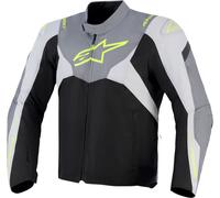 Alpinestars T-Jaws V4, giacca tessile impermeabile 4XL male Nero/Grigio Chiaro/Grigio Scuro/Giallo Fluo