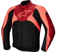 Alpinestars T-Jaws V4, giacca tessile impermeabile S male Nero/Rosso Fluo/Rosso Scuro