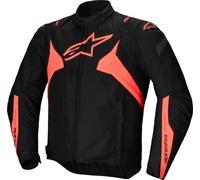 Alpinestars T-Jaws V4 impermeabile Giacca tessile moto, nero/rosso neon, Taglia M