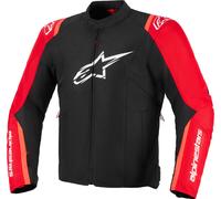 Alpinestars T-SPS V2 giacca tessile moto impermeabile, nero/rosso neon, Taglia XXL