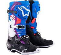 Alpinestars Tech 10 Supervented S23, stivali 14 US male Nero/Blu/Lilla/Bianco
