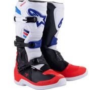 Alpinestars Tech 3 Stivali Motocross, nero-bianco-rosso-blu, taglia 39 per maschi