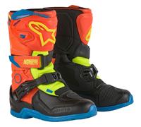 Alpinestars Tech 3S Kids Arancione fluo-Blu-Giallo fluo-Nero Stivali da moto per bambini 29