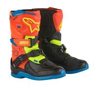 Alpinestars Tech 3S Kids Arancione fluo-Blu-Giallo fluo-Nero Stivali da moto per bambini 32