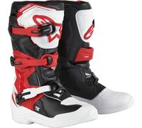 Alpinestars Tech 3S Stivali da motocross giovanile, bianco/nero/rosso, Taglia 4 (37)