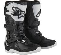 Alpinestars Tech 3S Stivali da motocross giovanile, bianco/nero, Taglia 7 (40,5)