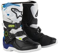 Alpinestars Tech 3S Stivali da motocross per bambini, bianco/nero/blu, Taglia 32