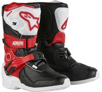 Alpinestars Tech 3S Stivali da motocross per bambini, nero-bianco-rosso, taglia 32