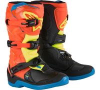 Alpinestars Tech 3S Youth arancio-fluo-blu-giallo-fluo-nero stivali da moto per bambini 40,5