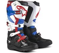 Alpinestars Tech 7 Enduro Drystar Honda S23, stivali impermeabil 8 US male Nero/Bianco/Blu/Rosso Chiaro