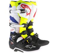 Alpinestars Tech 7 Stivali motocross, nero-bianco-blu, taglia 51 per maschi
